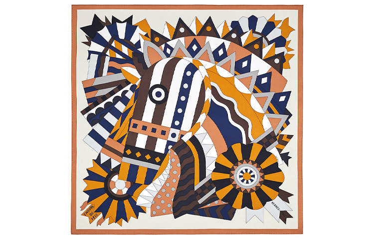 HERMES HERMES Silk Scarves Women's Saffron
