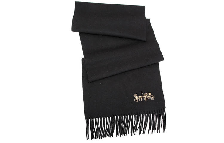 COACH COACH Cashmere Knit Scarves Unisex Black