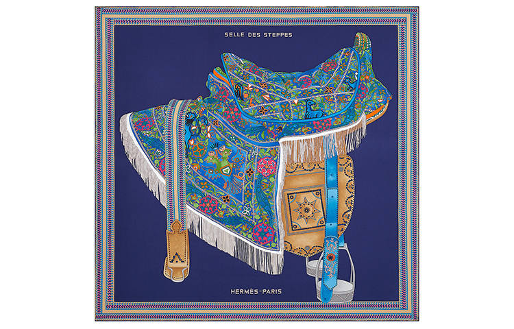 HERMES HERMES Scarves Unisex Blue