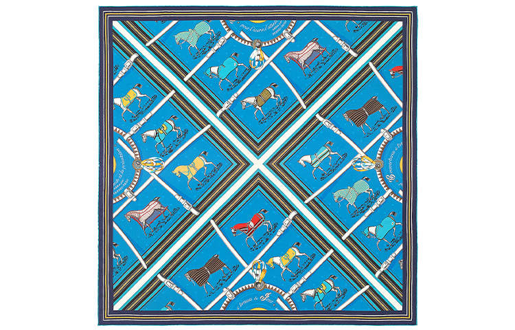 HERMES HERMES Scarves Women's Blue/Black