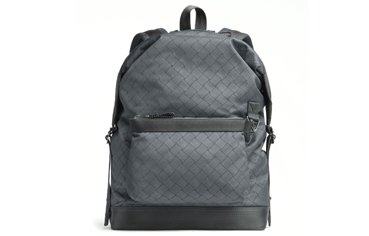 Bottega Veneta Large Capacity Nylon Backpack Men's Gray