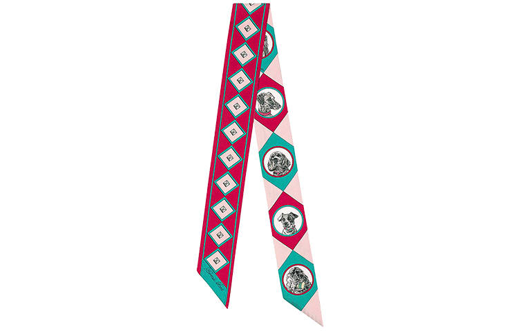 HERMES HERMES Small Silk Scarves Women's Pink