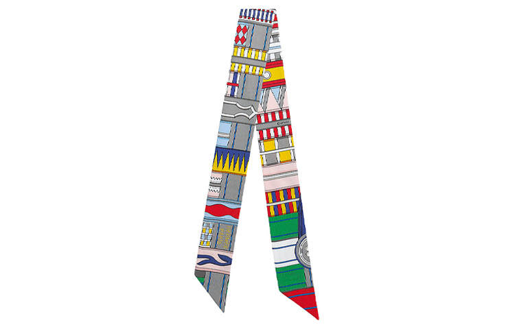 HERMES HERMES Twilly Scarves Women's Green