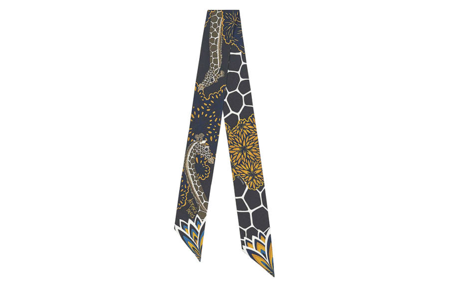 HERMES HERMES Silk Scarves Women's Black