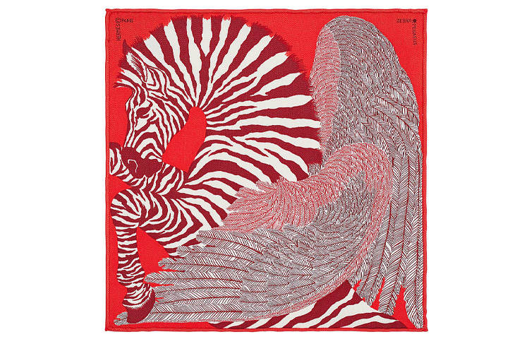HERMES HERMES Silk Scarves Women's Red