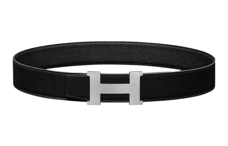 HERMES HERMES Cow Leather Belts Men's Width 3.8cm