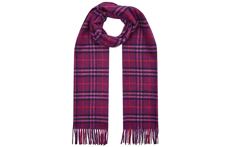 Burberry Knit Scarves Unisex Purple