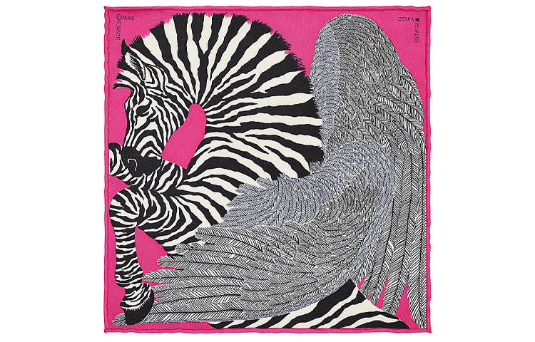 HERMES HERMES Silk Scarves Women's Pink