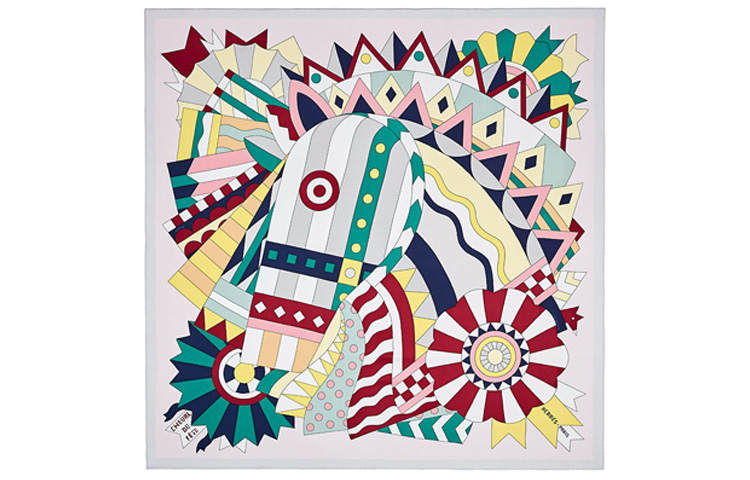 HERMES HERMES Silk Scarves Women's Pink
