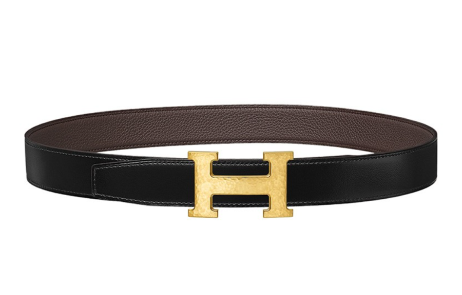 HERMES HERMES Togo Calfskin Leather Belts Men's 3.2cm