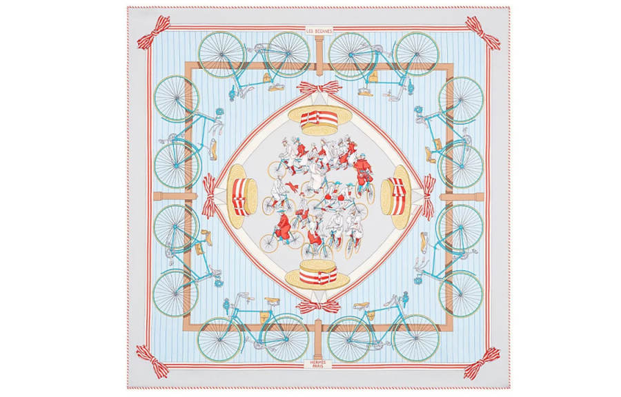 HERMES HERMES Carre Scarves Unisex Sky Blue