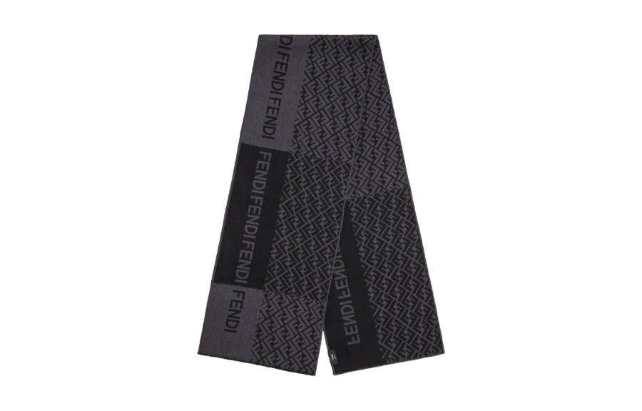 FENDI Knit Scarves Men's Black