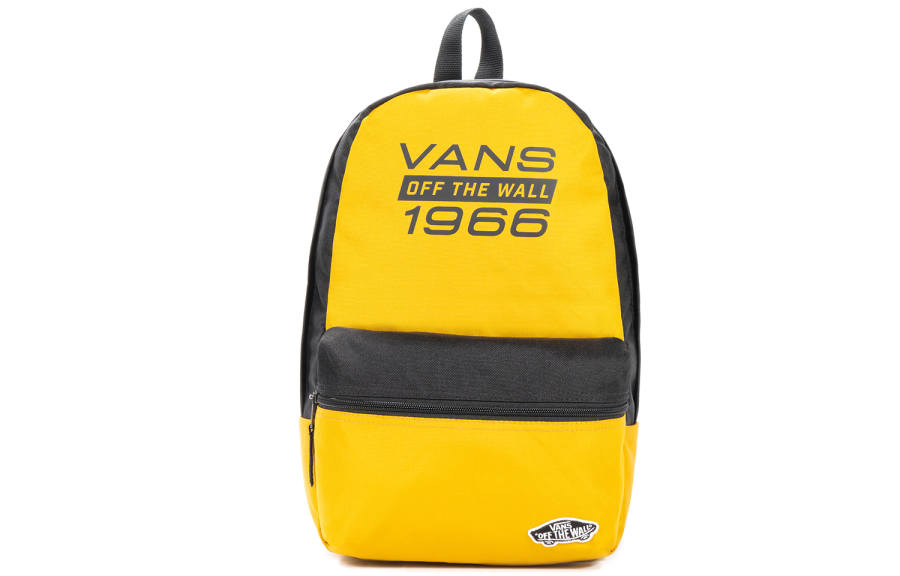 Vans Vans Canvas Backpack Unisex Black Yellow Multicolor