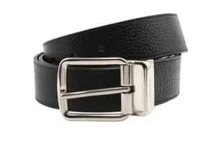 COACH Double-Sided Pin Buckle Leather Belt Black/Brown