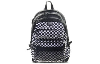 Vans Polyester Backpack Regular Unisex Black White