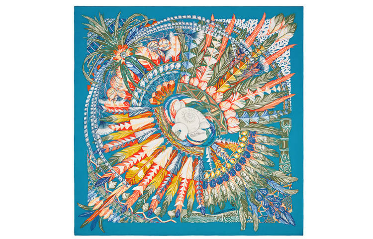 HERMES HERMES Danse Pacifique Square Scarf