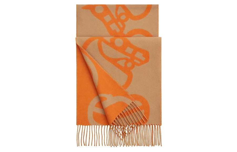 HERMES HERMES Wool Knit Scarves Women's