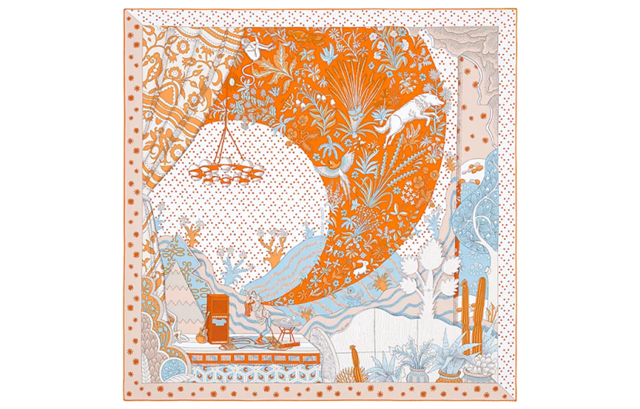 HERMES HERMES Le Premier Chant Scarves Women's