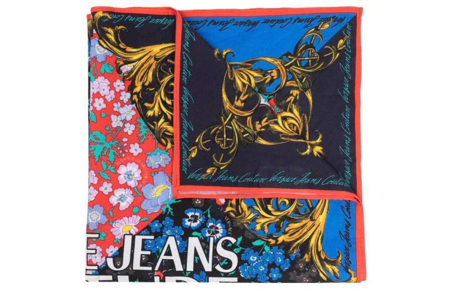 VERSACE JEANS COUTURE Cotton Scarves Unisex Black