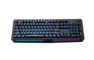 ThundeRobot Wired, Blue Switch 104 Keys, Ice Blue RGB LED Strip Lights Mechanical Gaming Keyboard