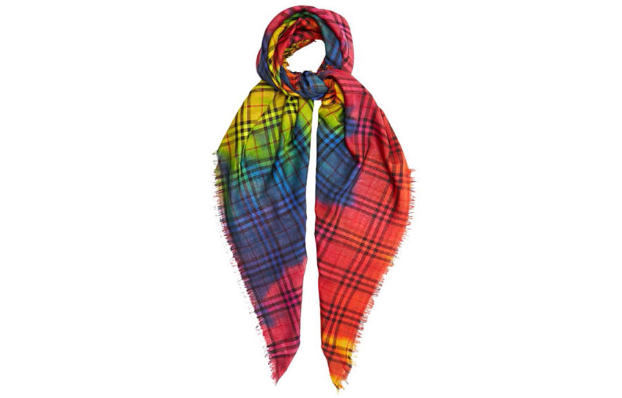 Burberry Knit Scarves Unisex Multicolor