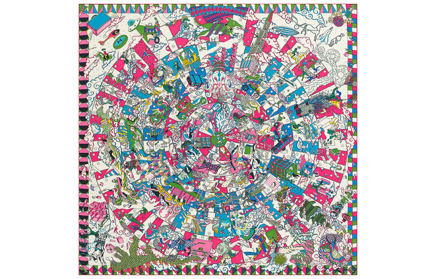 HERMES HERMES Knit Scarves Unisex Pink
