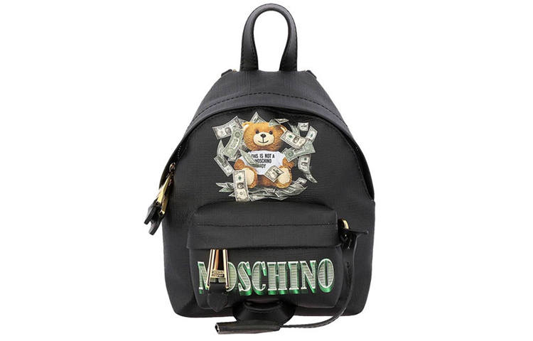 MOSCHINO Leather Backpack Mini Women's Black
