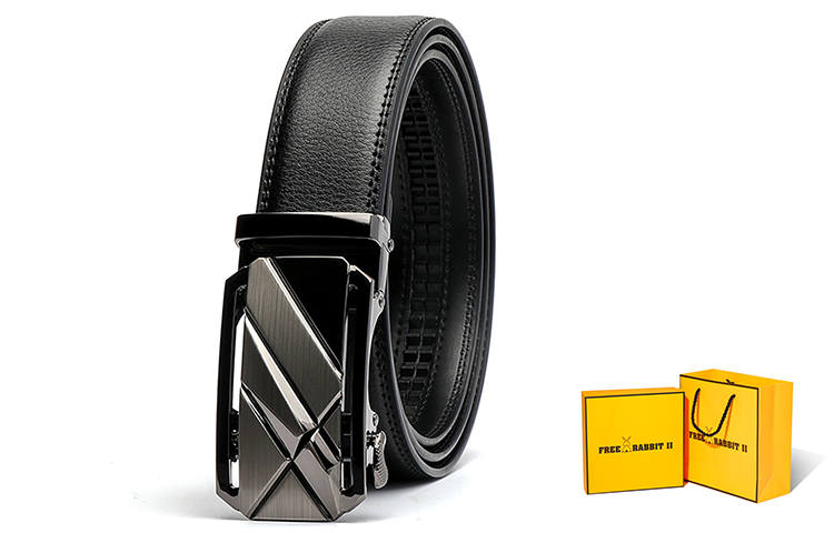FREE RABBITⅡ FREE RABBITⅡ Cow Leather Belts Men's Black 3.3cm