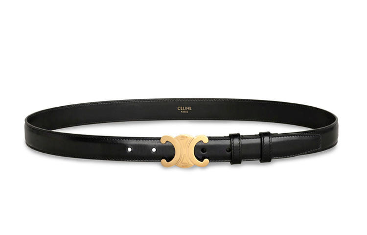 CELINE CELINE Medium Triomphe Belt In Taurillon Leather