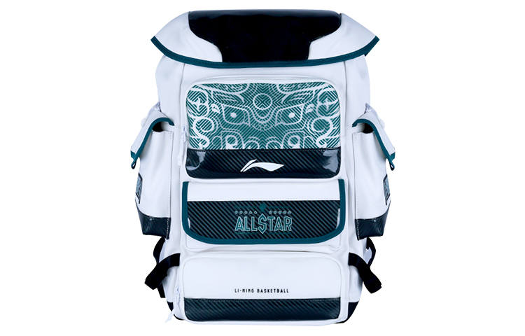 Li-Ning Li Ning Artificial Leather Backpack Regular Unisex White/Black