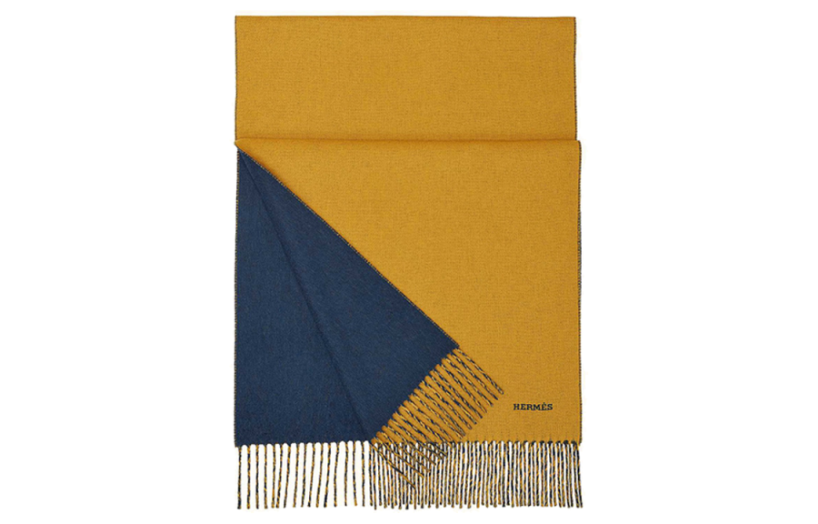 HERMES HERMES Hermès Knit Scarves Unisex Yellow