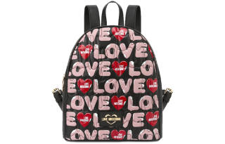 LOVE MOSCHINO Synthetic Leather Backpack Regular Women's Black