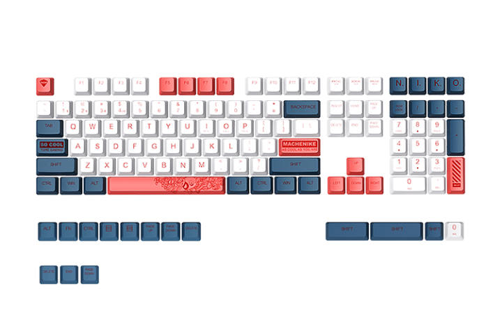 MACHENIKE MACHENIKE Mechanical Engineer, Mechanical Keyboard PBT Sublimation Keycap OEM Height, Replacement Keycap 123 Keys