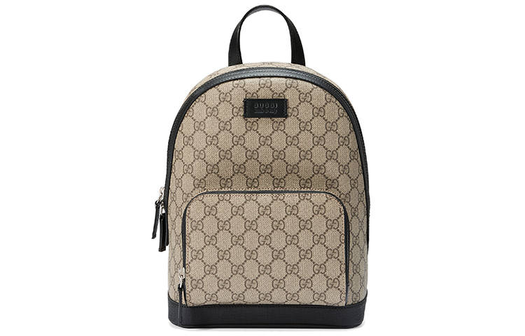 GUCCI GUCCI Canvas With Leather Backpack Small Unisex Ebony