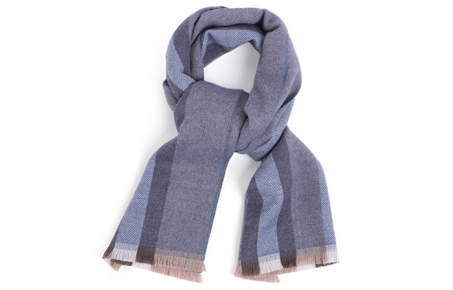 GUCCI Fashion Wool Knit Scarves Men's Blue Gray