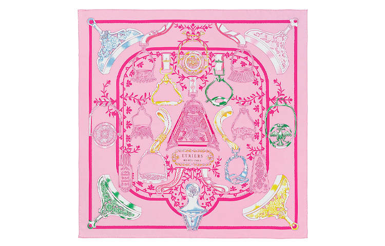 HERMES HERMES Stirrups Scarves Women's Pink