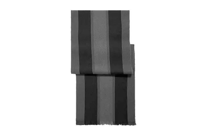 COACH COACH Knit Scarves Men's Black Gray Stripes