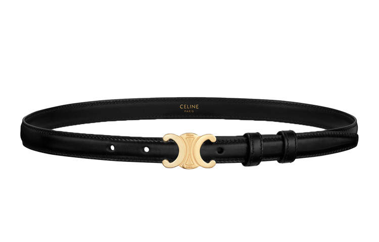 CELINE CELINE Small Triomphe Belt In Taurillon Leather