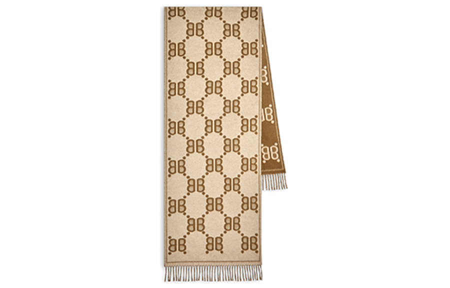 Balenciaga Gucci X Balenciaga The Hacker Project Allover Logo Macro Scarf