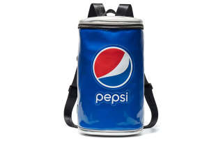 Pepsi Pu Bucket Bag Backpack Unisex Blue/Black