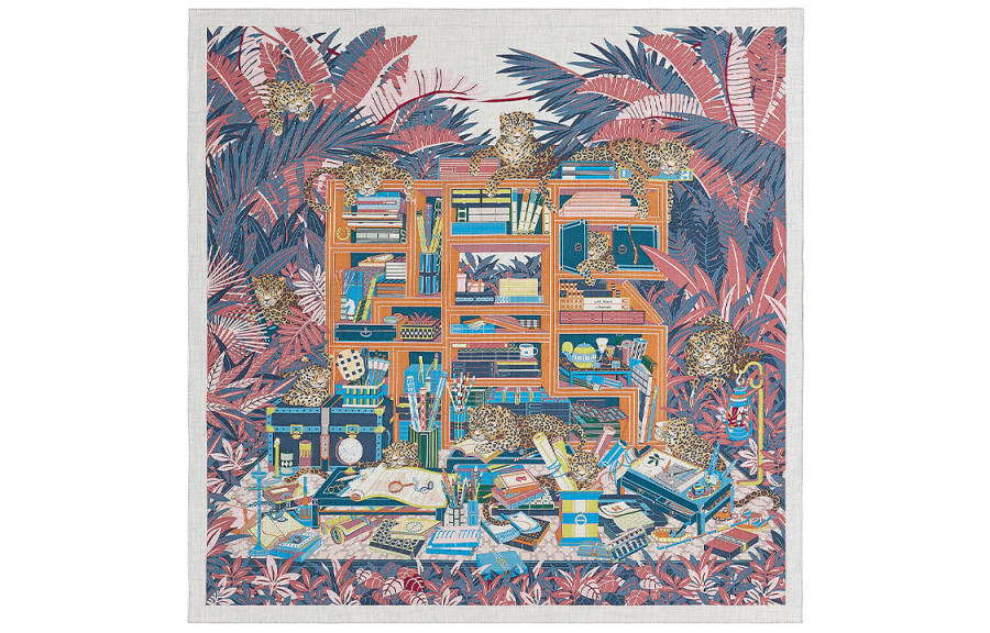 HERMES HERMES Knit Scarves Unisex Pink