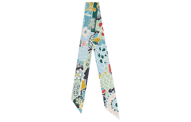 HERMES HERMES Twilly Scarves Women's Dark Blue