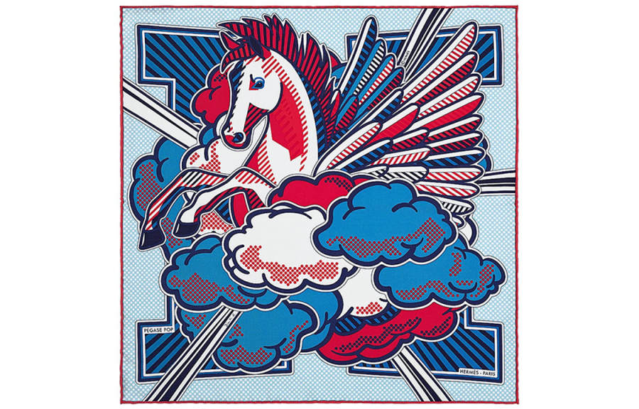 HERMES HERMES Scarves Unisex Blue