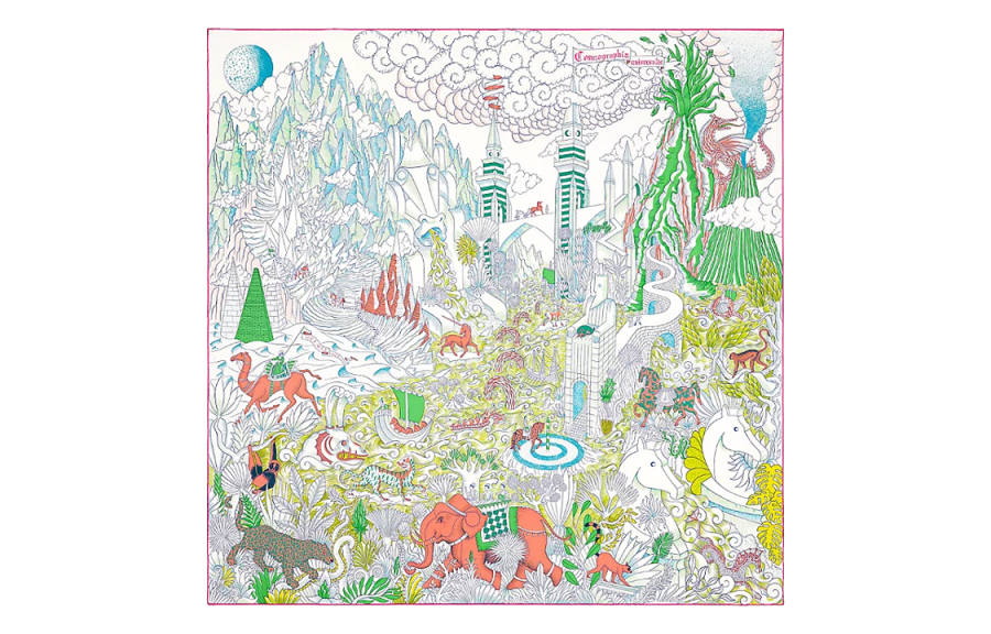 HERMES HERMES Scarves Unisex Cream White