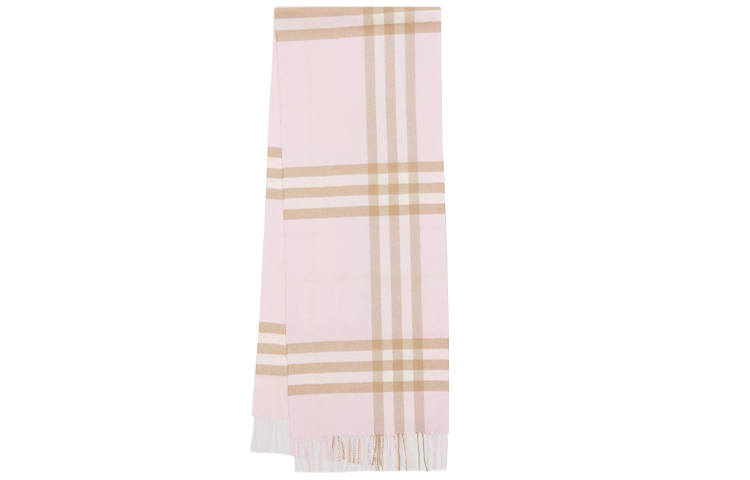 Burberry Plaid Cashmere Knit Scarves Unisex