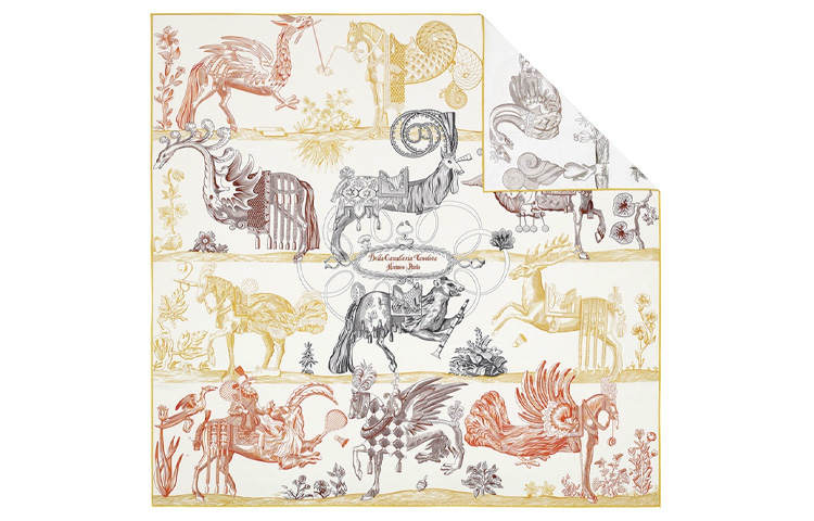 HERMES Della Cavalleria Scarves Women's Multicolor