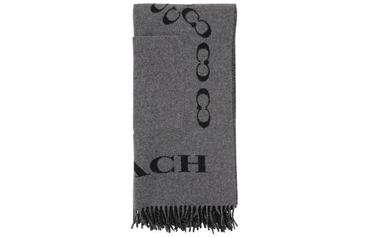 COACH COACH Knit Scarves Unisex Black
