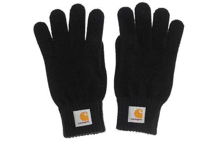 Carhartt Carhartt logo-patch knitted gloves
