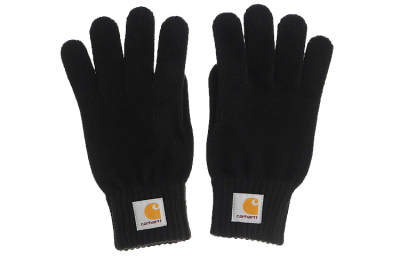 Carhartt logo-patch knitted gloves