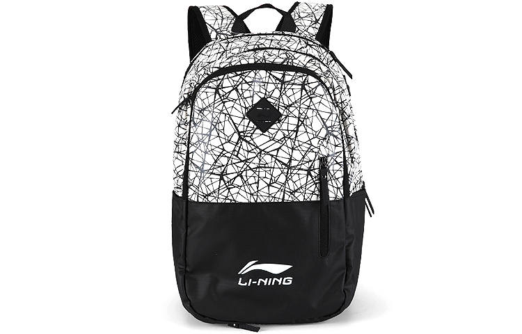 Li-Ning Li Ning Polyester Backpack Unisex Black White